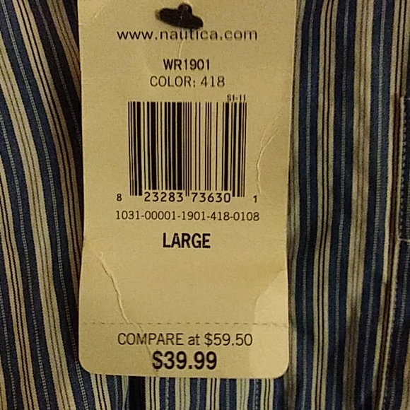 nautica button-down dress shirt new with tags - Picture 2 of 4